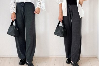 ユニクロ大人気の「ニットパンツ」はアラフォーにおすすめ。“細見え”する大人コーデ5つ