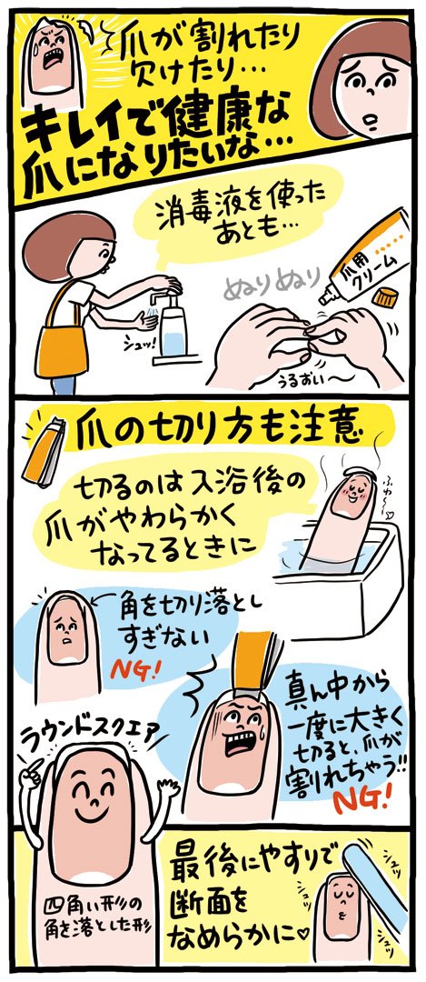 イラストキレイで健康な爪