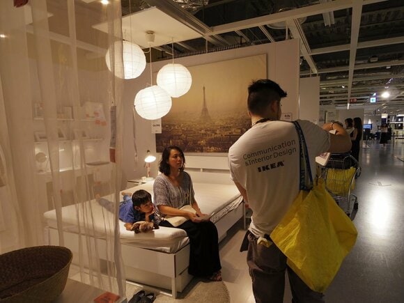 ディナーのあとはお待ちかねのベッドルームへ移動です