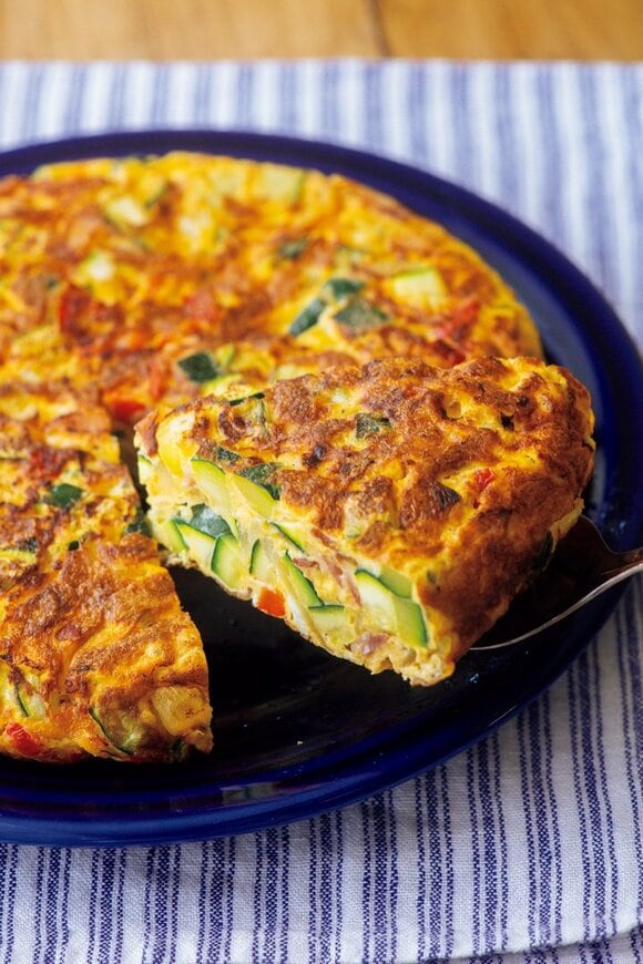 ズッキーニのオープンオムレツ