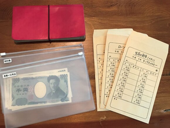 現金お財布封筒3つ