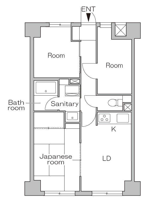 リノベーション前の間取り図