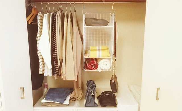 クローゼットに簡易棚を設置