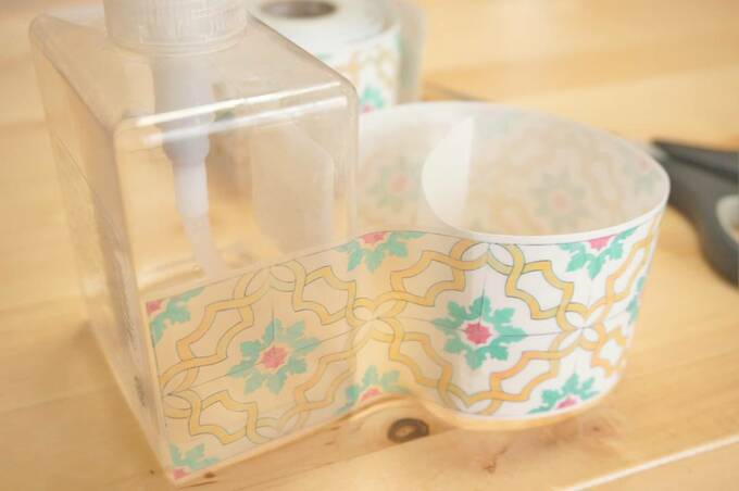 ボトルにマスキングテープ