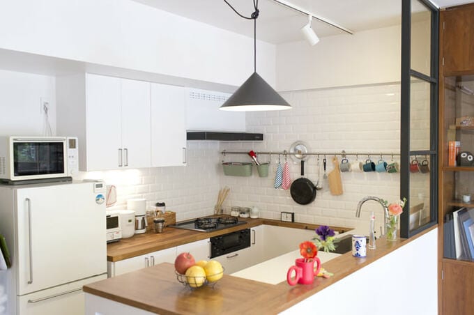 イケアの使いやすそうなコの字型キッチン