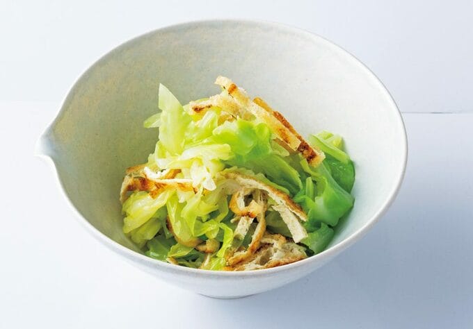 キャベツと油揚げのナムル