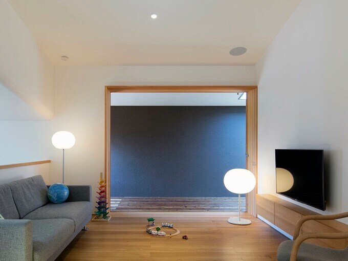 建具を開けた様子