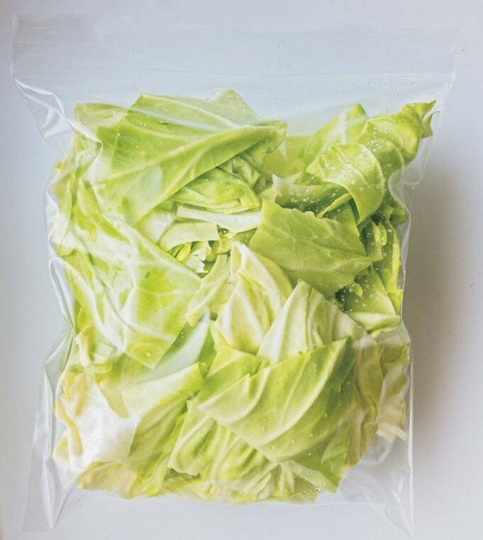 キャベツざく切り
