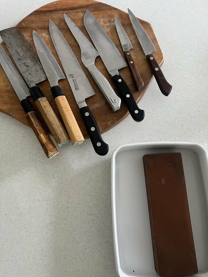 磨いた後の包丁