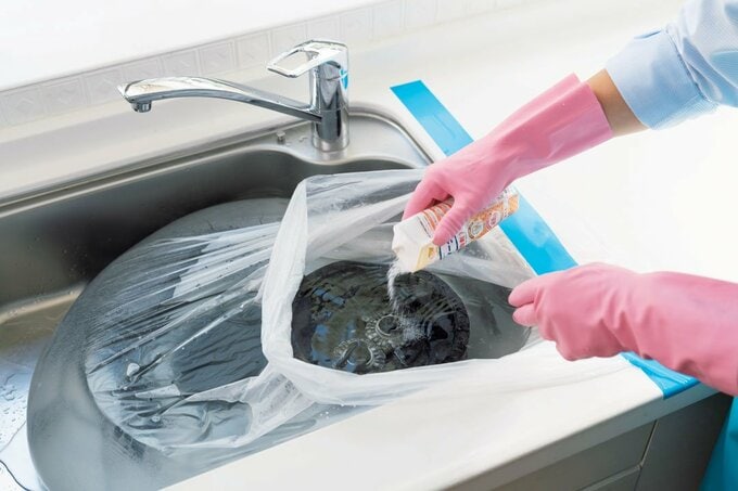 五徳つけ置き洗い