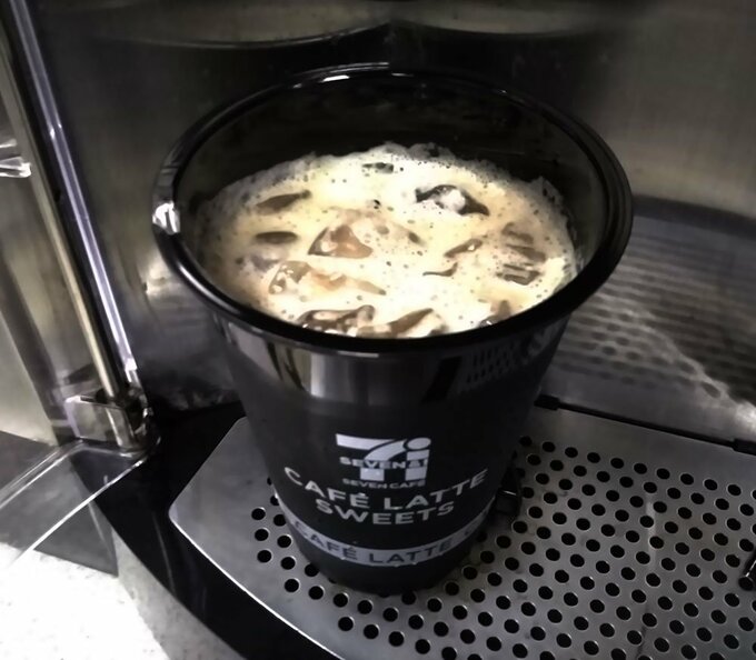 カフェラテショコラのでき上がり