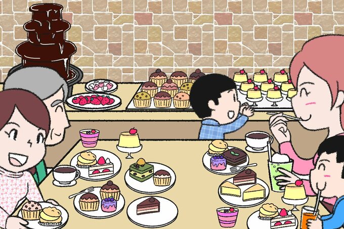 ケーキバイキング間違い探し1