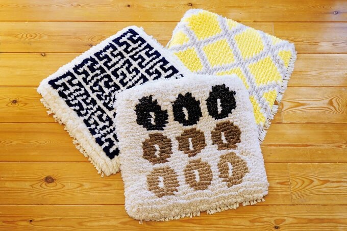 洗練されたデザインの織物作品