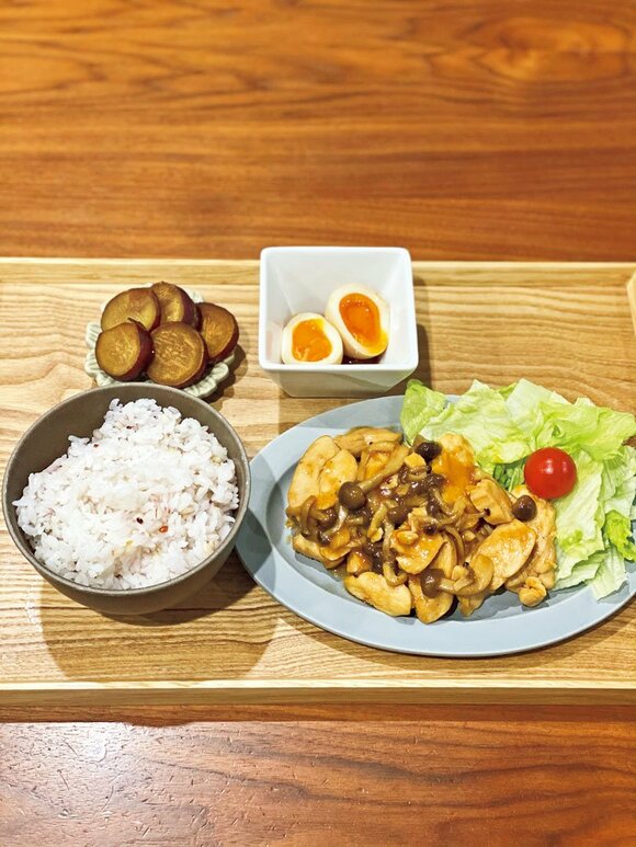 鶏肉とキノコの炒め物