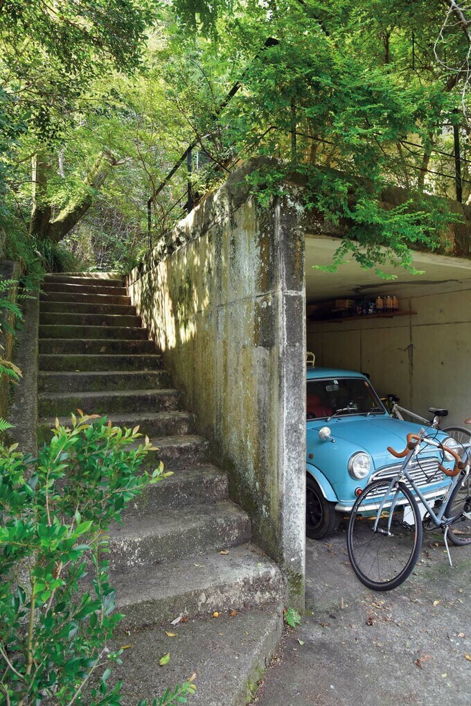 道路に面した駐車場