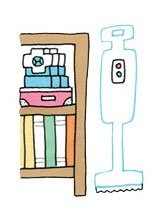 家電の付属品は本体そばにセット