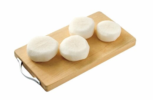 面取りをした輪切りの大根