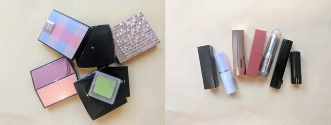 残った化粧品