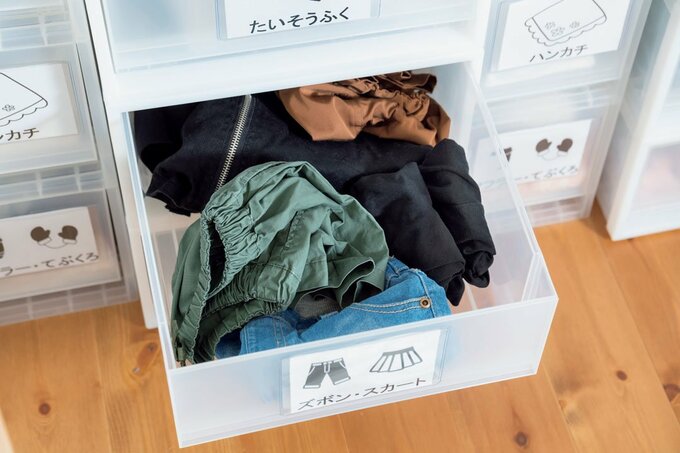 衣類の収納の様子