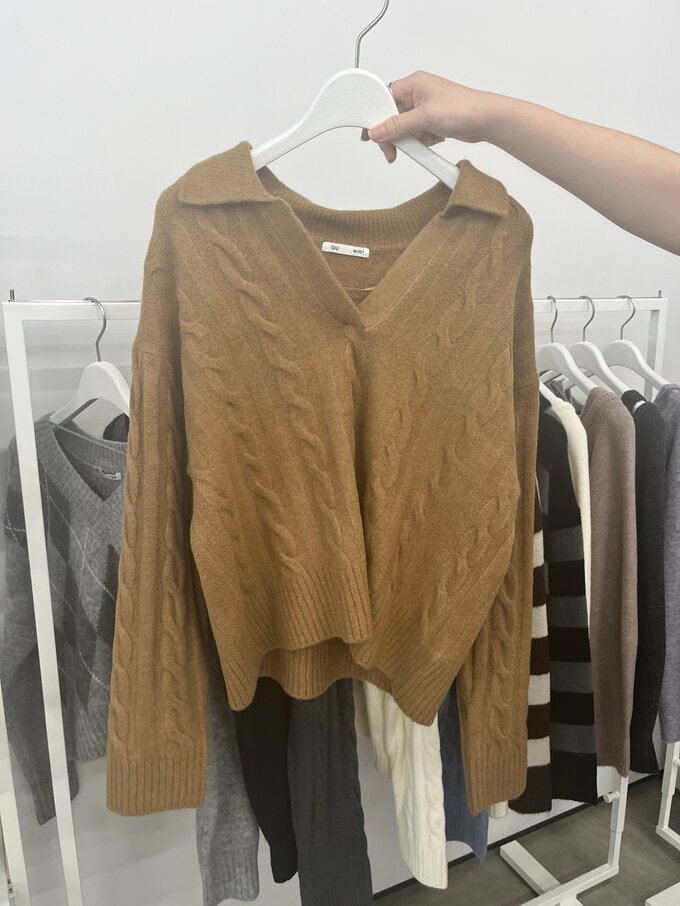 パフィータッチスキッパーケーブルセーター