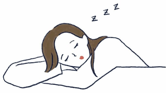 昼寝をする人