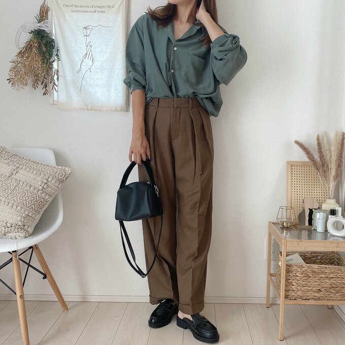 グリーン×ブラウン