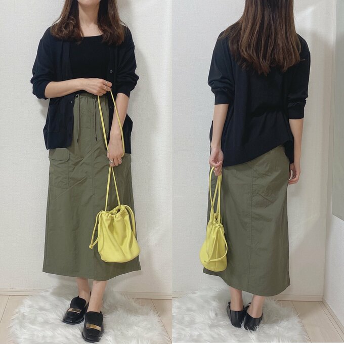 カーディガン合わせもかわいい