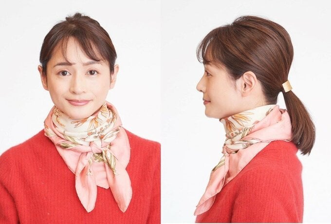 スカーフを巻いた女性