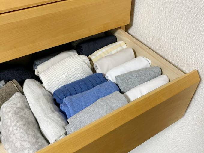 引き出しに衣類