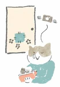 イラストふすまを破られた