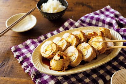 食べごたえ満点「鶏胸肉のサツマイモロール照り焼き」。年末年始のごちそうにも