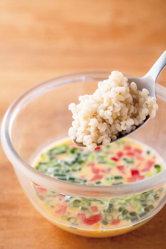 オムレツにもち麦