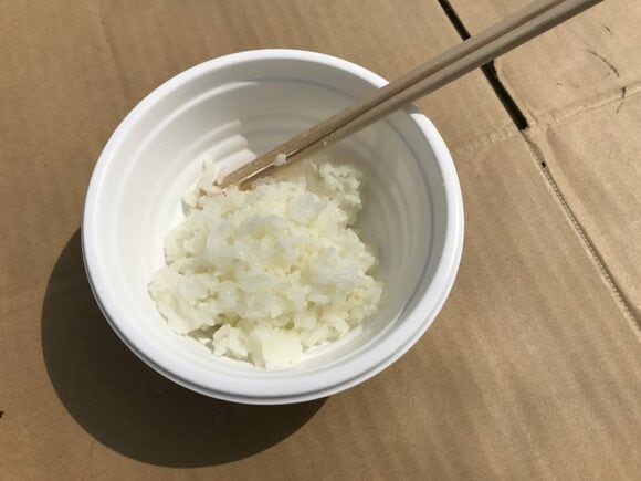 ふっくらアツアツのご飯のでき上がり