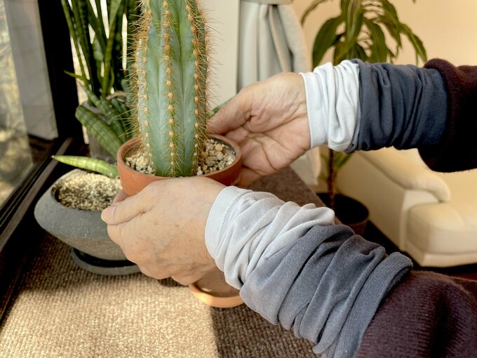 アームカバーで防寒