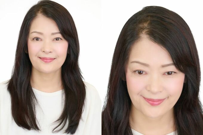 分け目の取り方を工夫すれば、こんなにふんわり