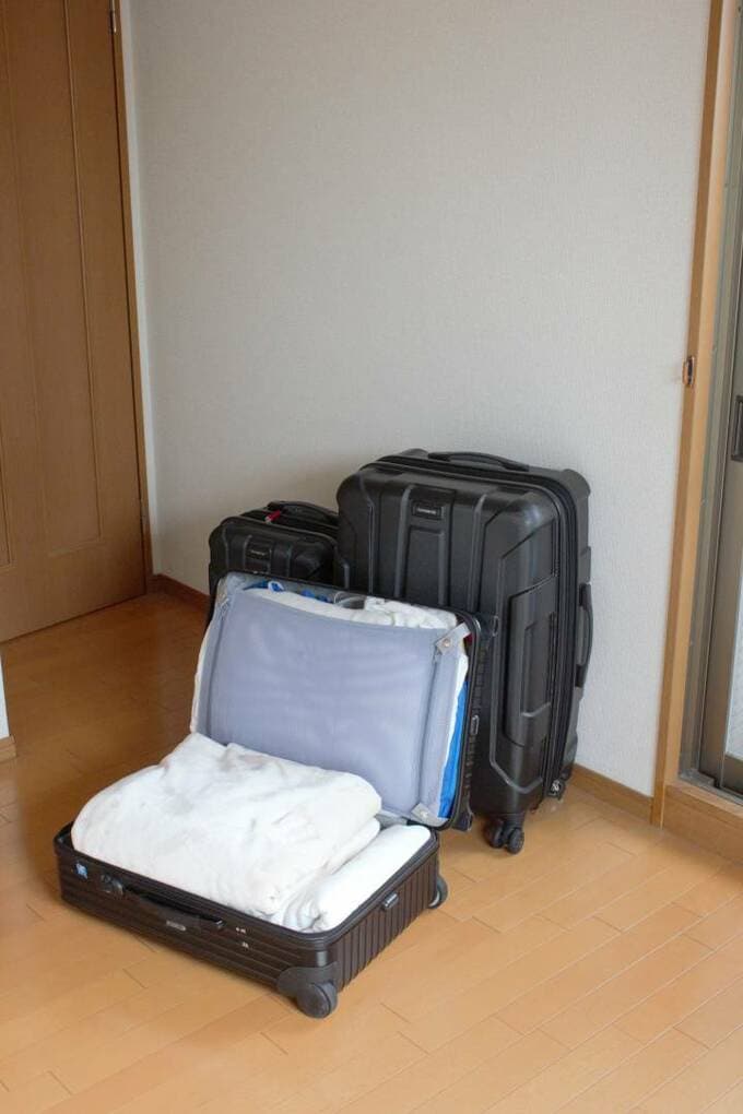 スーツケースの中に収納するのがおすすめ