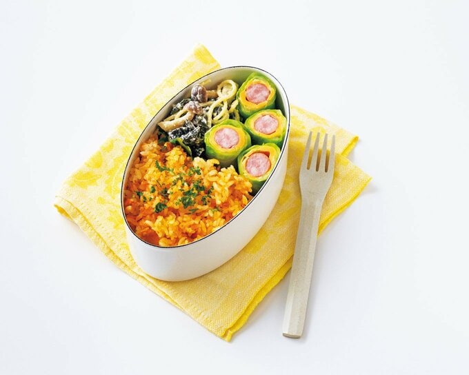 ツナとニンジンのピラフ風混ぜご飯弁当