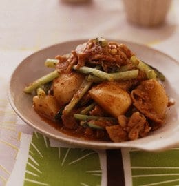 豚肉をピリ辛の煮物