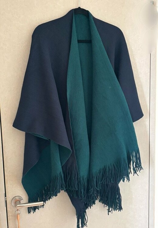 ストール両面ポンチョ