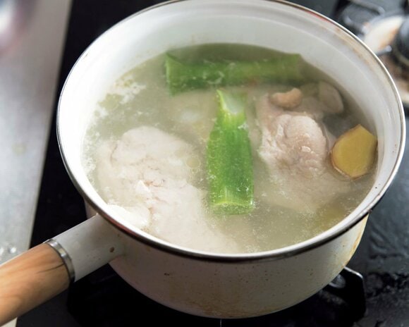 3分ほどゆでて余熱で火をとおす