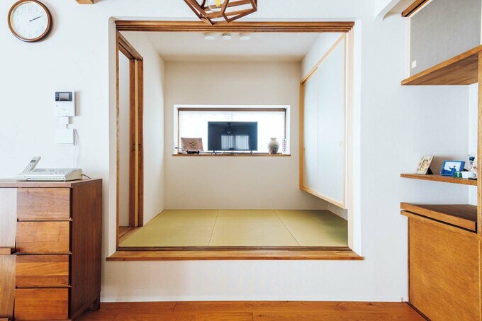 引き戸をすべて壁に引き込んだ状態