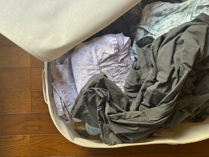 シワだらけになった衣類