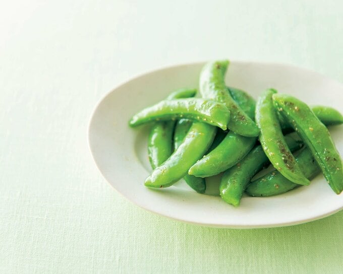 スナップエンドウの炒め物