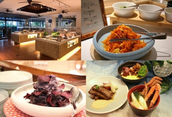 ビュッフェスタイルの夕食