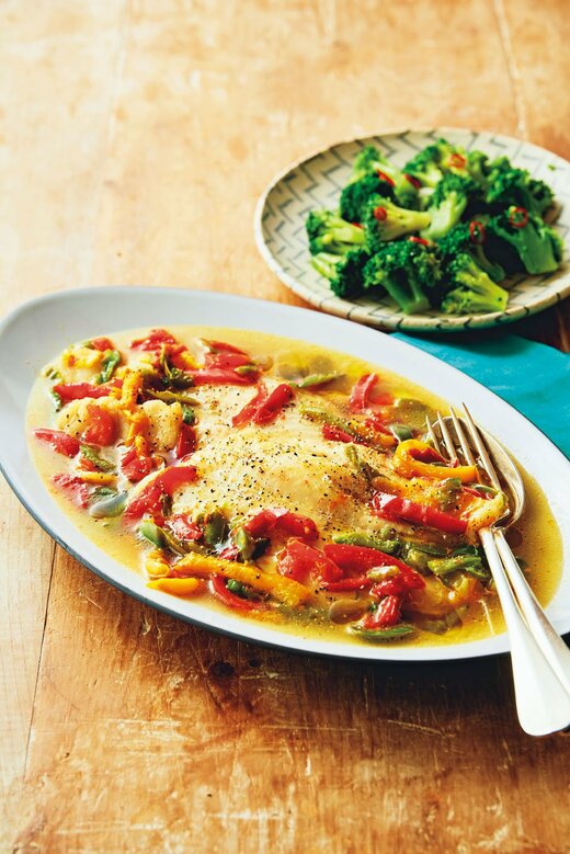 白身魚のアクアパッツァ風