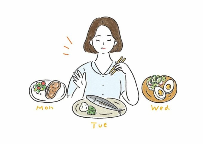 毎日同じものばかり食べないように