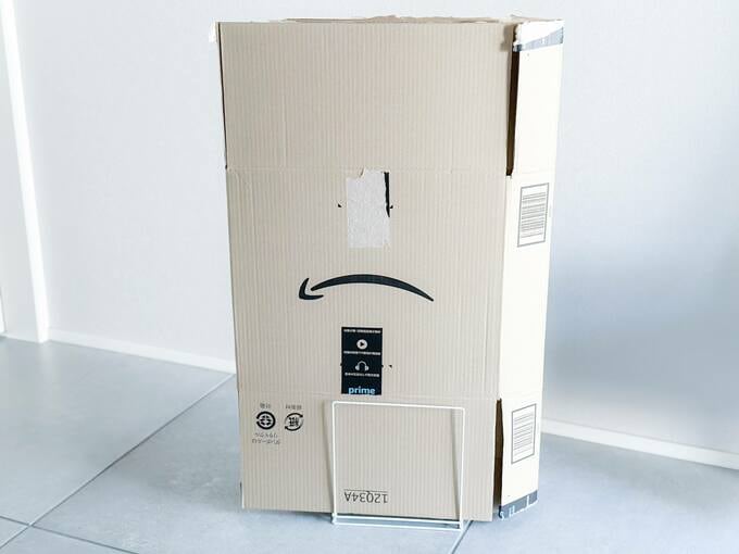 セリアのワイヤーふきんかけで段ボールを収納