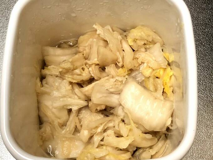 容器に白菜
