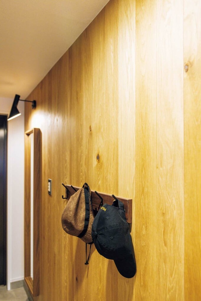 オーク材の板張