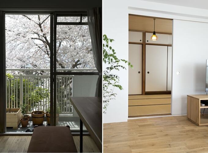 室内のお花見スペース